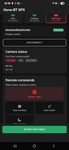 GPS Remote home screen