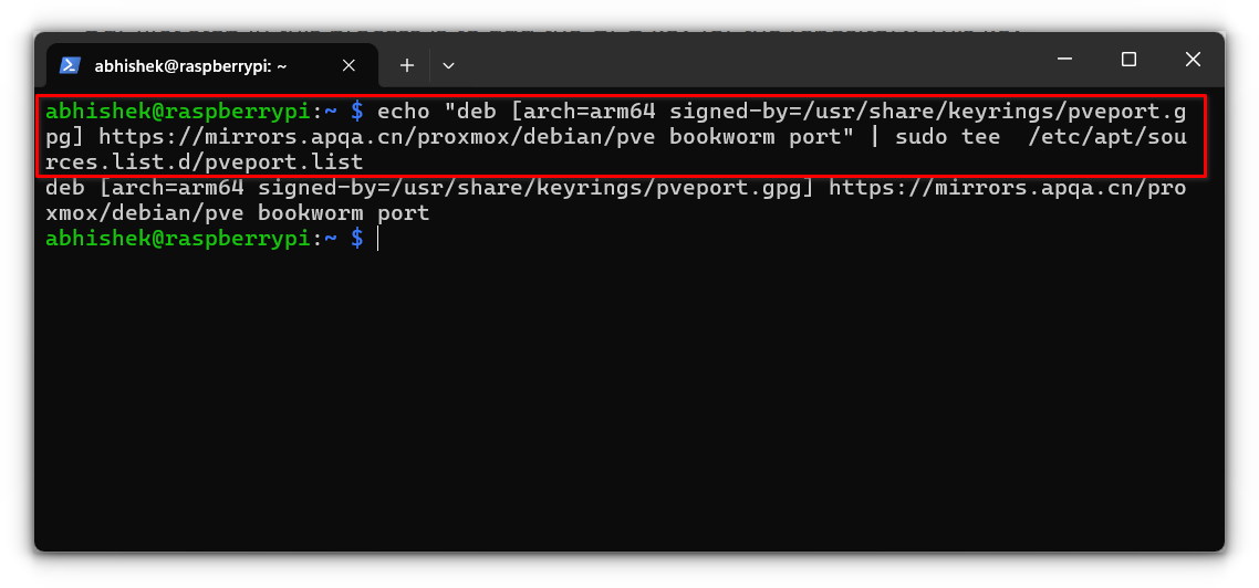 Adding the Proxmox repository
