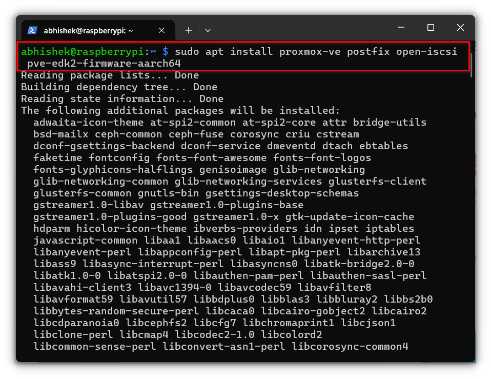 Installing Proxmox and dependencies