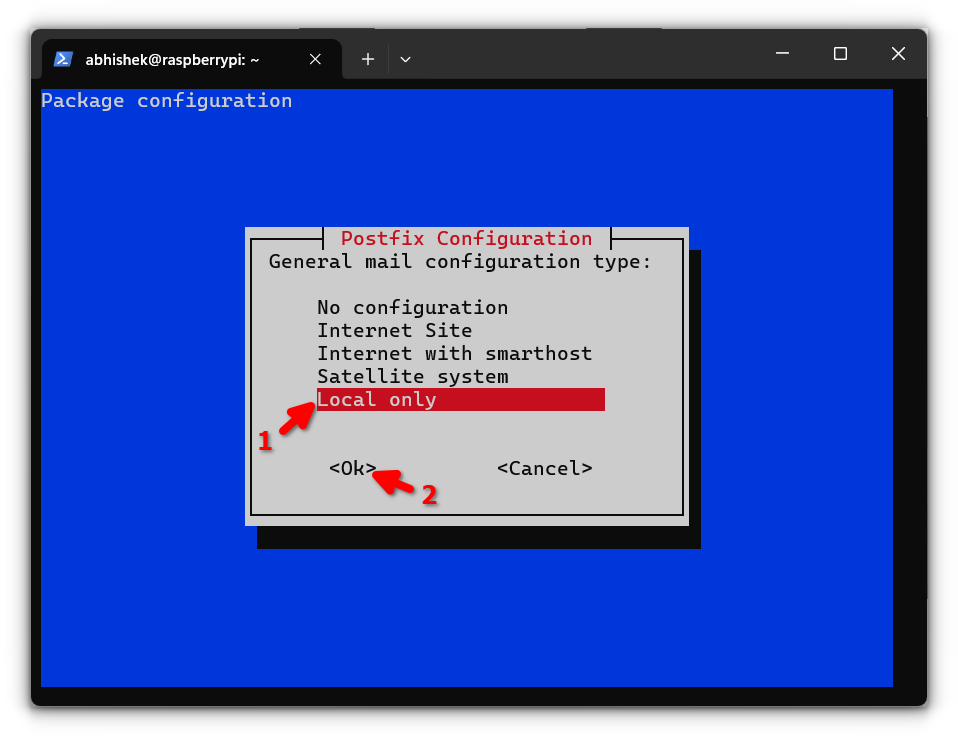 Postfix — Local only