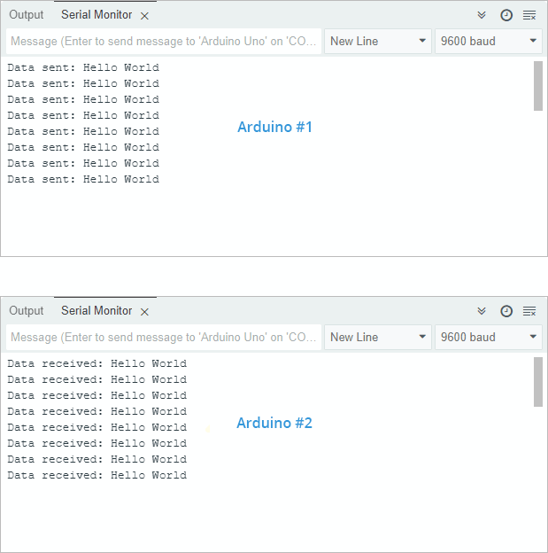 Example 1 Serial Monitor snippet