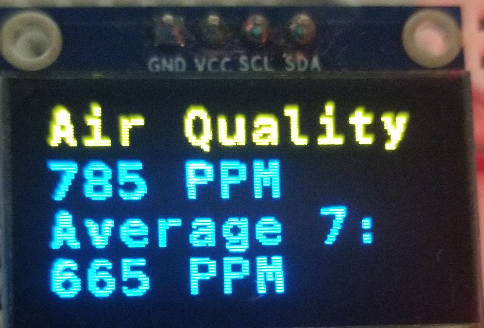 OLED during normal AQI readout
